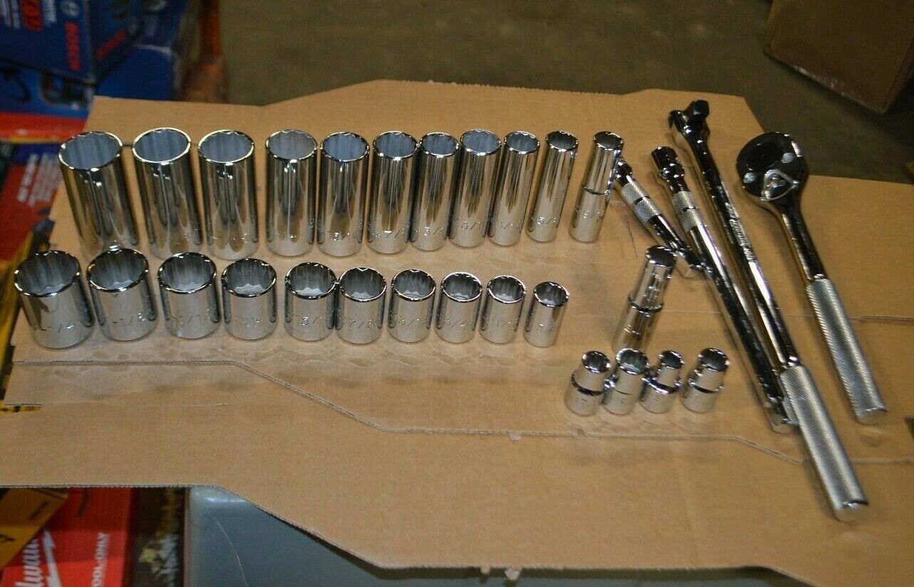 Proto SAE Socket Wrench Set, Chrome, Model J54126 - Northside Material Brokers