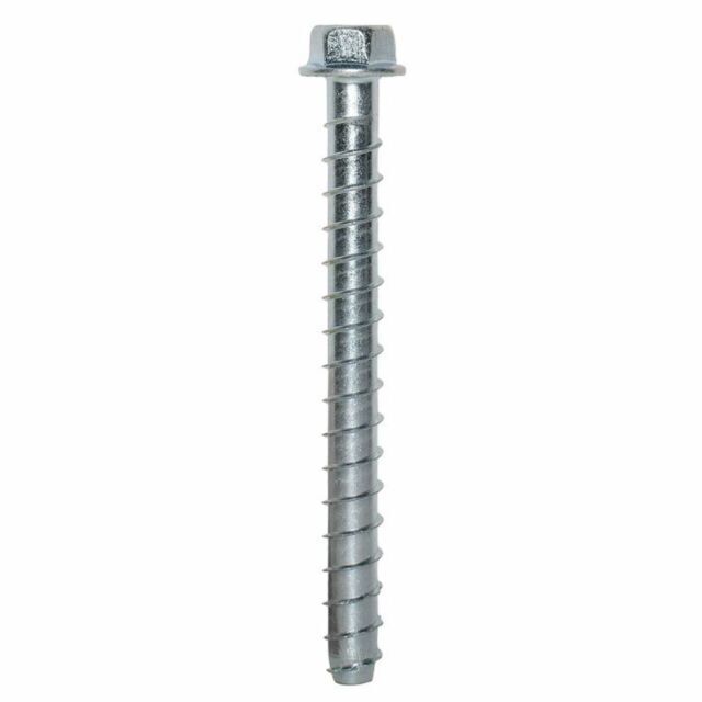 Pack of 10 Screw Anchor 1/2 Inch x 5 Inch Simpson 1/2 in. x 5 in. Zinc Plated Heavy Duty