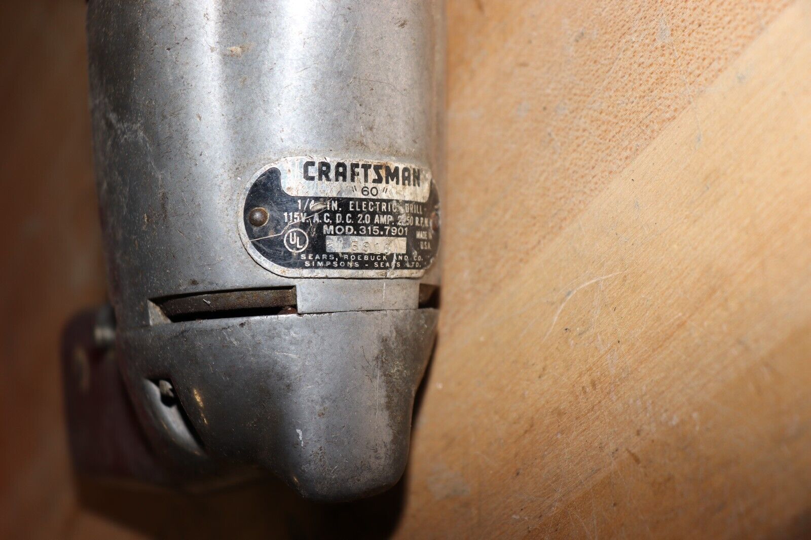 Sears Craftsman Drill 60 Vintage 3/8 inch Variable speed 5918 - Northside Material Brokers