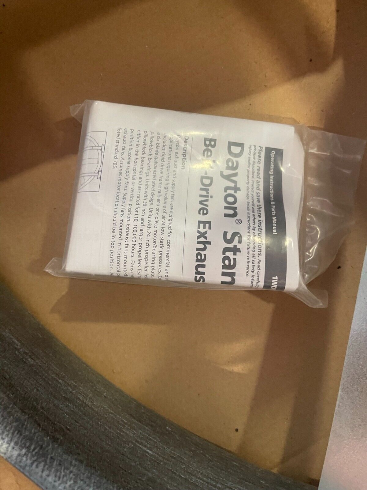 Supply Fan 36 Inch Unassembled Less Motor DAYTON 1WDC7 - Northside Material Brokers