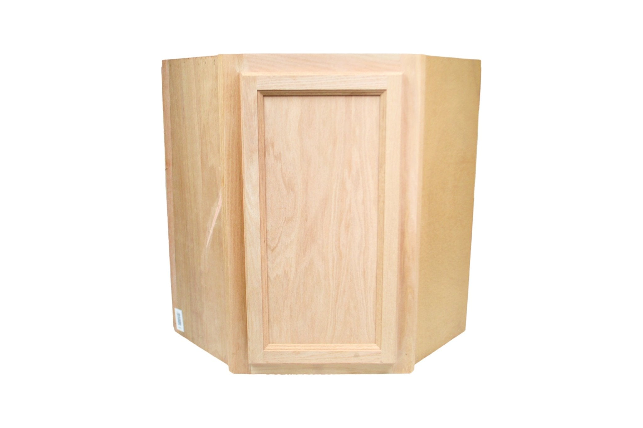 Wall Diagonal Corner 24 Inches with Lazy Susan in Unfinished Oak - Northside Material Brokers