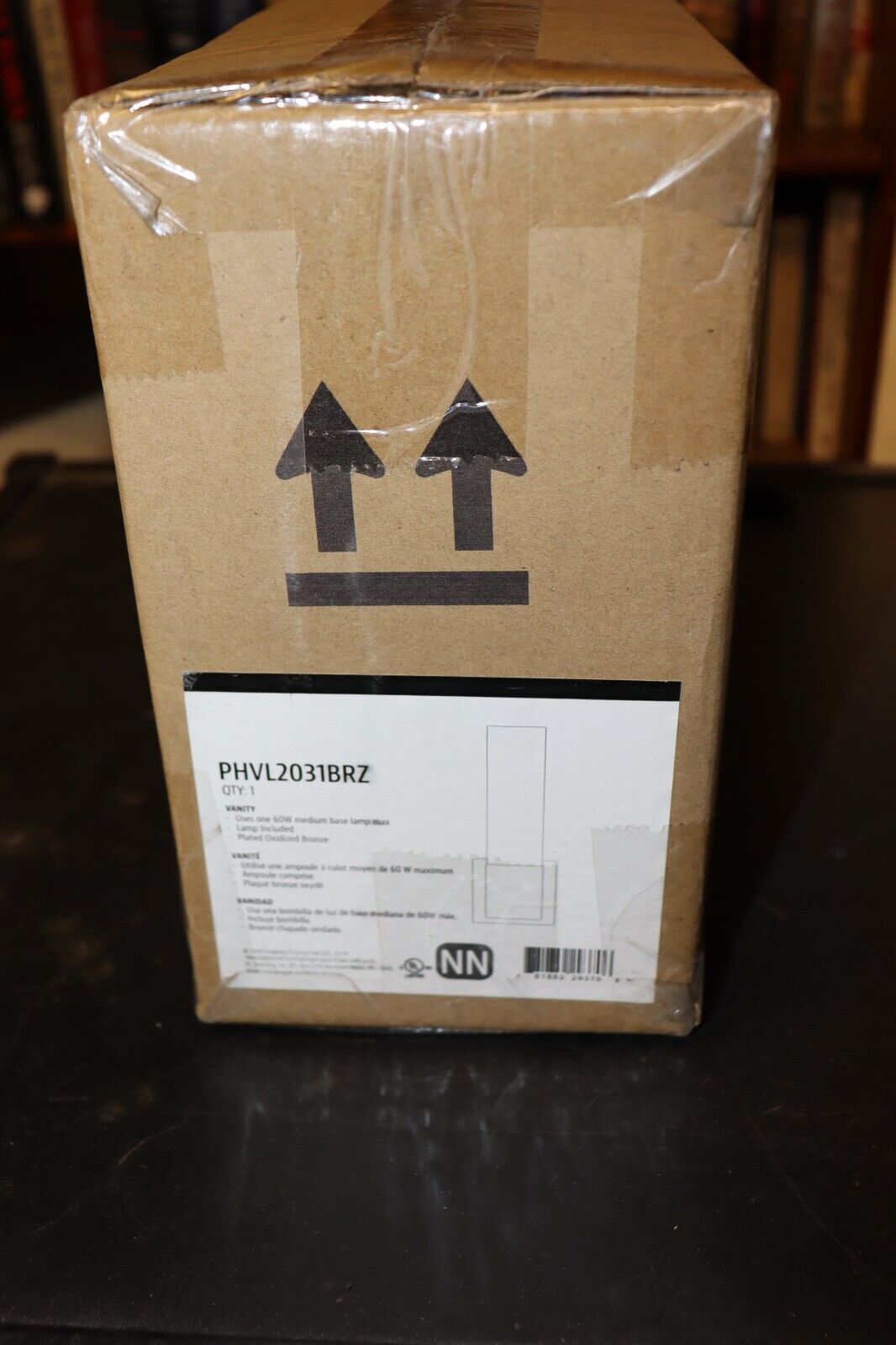Wall Sconce Bronze Opal Shade, NEW FACTORY SEALED - Northside Material Brokers
