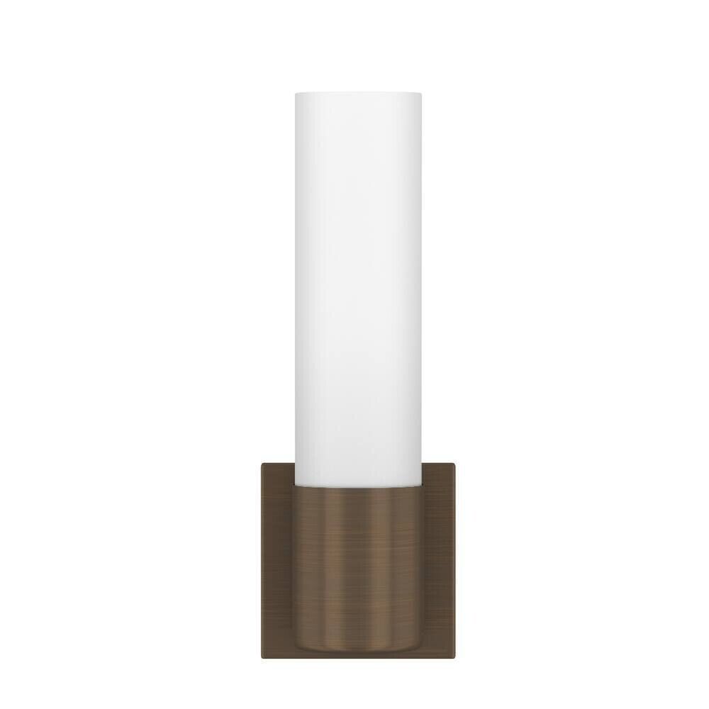 Wall Sconce Bronze Opal Shade, NEW FACTORY SEALED - Northside Material Brokers