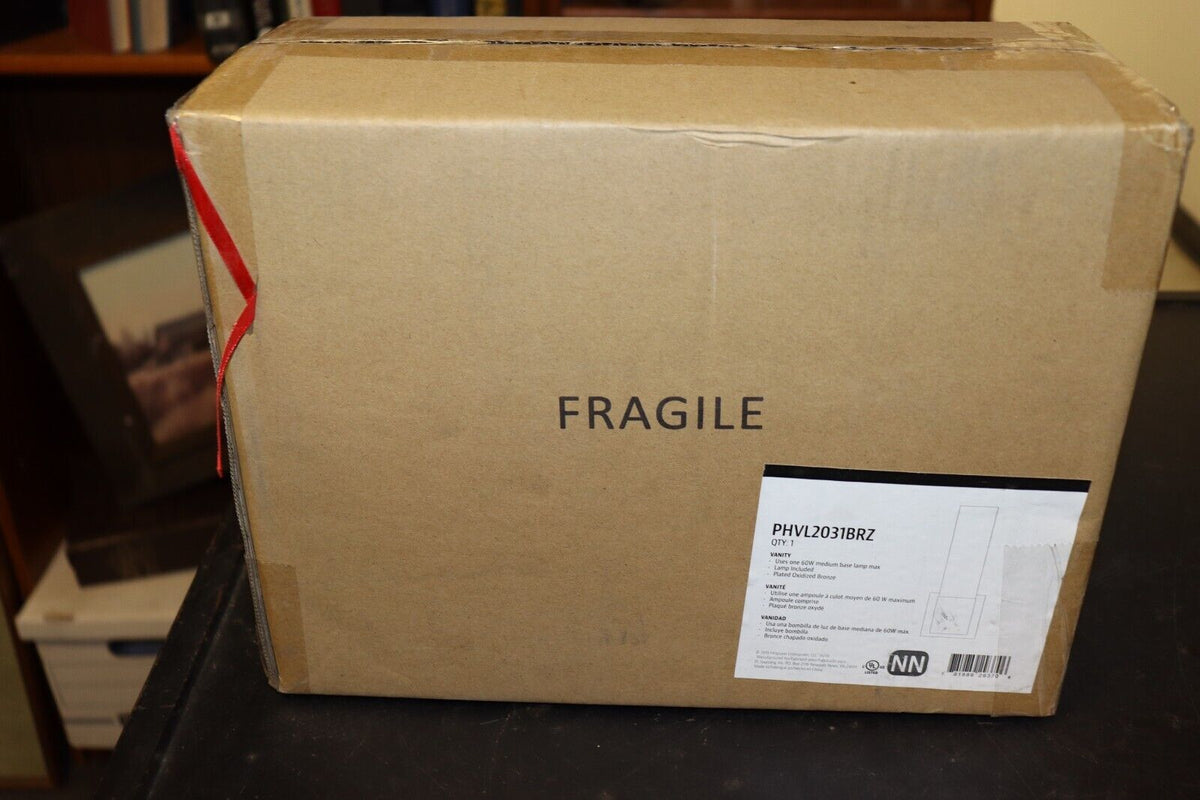 Wall Sconce Bronze Opal Shade, NEW FACTORY SEALED - Northside Material Brokers