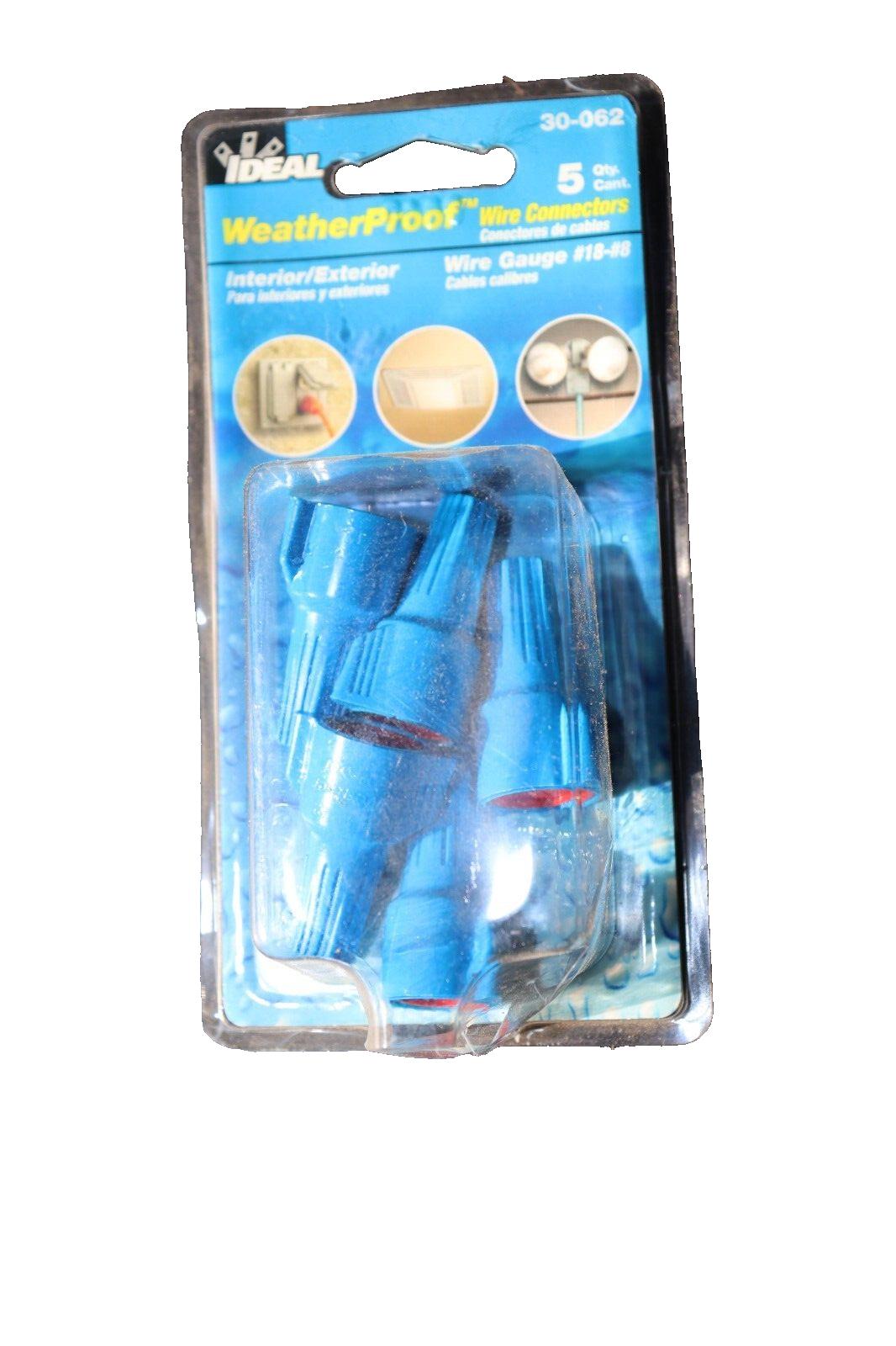 Wire Connectors Ideal 5 Pack, 30-062, 18-8, WeatherProof Interior / Exterior - Northside Material Brokers