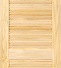 30 Inch Width Louvered Door Raw Pine 80 inches Tall